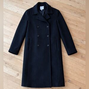 COS OVERSIZED DOUBLE-BREASTED WOOL LONG COAT
